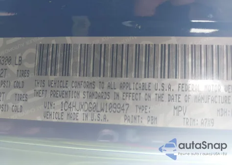 2020 Jeep Wrangler Unlimited Sport S 4X4 from USA, damaged, VIN 1C4HJXDG0LW109947